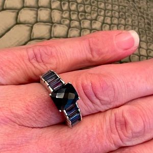 NEW!! Solid sterling silver 925 stamped genuine amethyst ring. Size 7